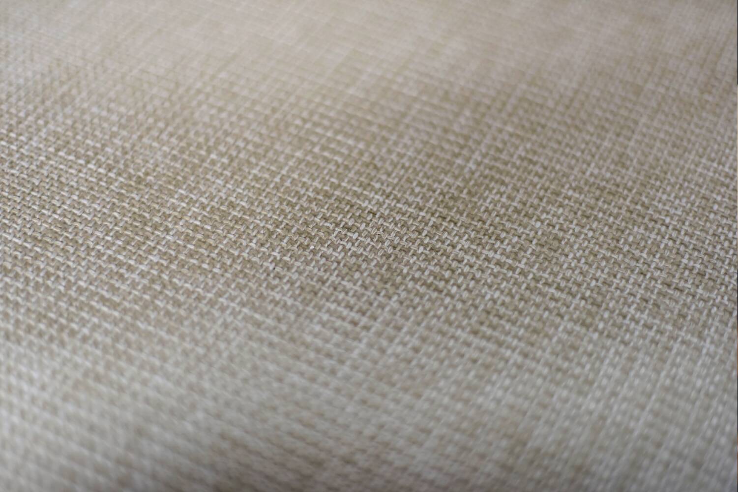 Vintage Mid-Century Modern Danish Teak & Beige Fabric Chairs, Set of 4