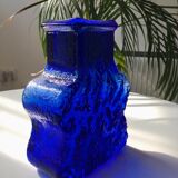 Vase bleu cobalt Skurf par Lars Hellsten