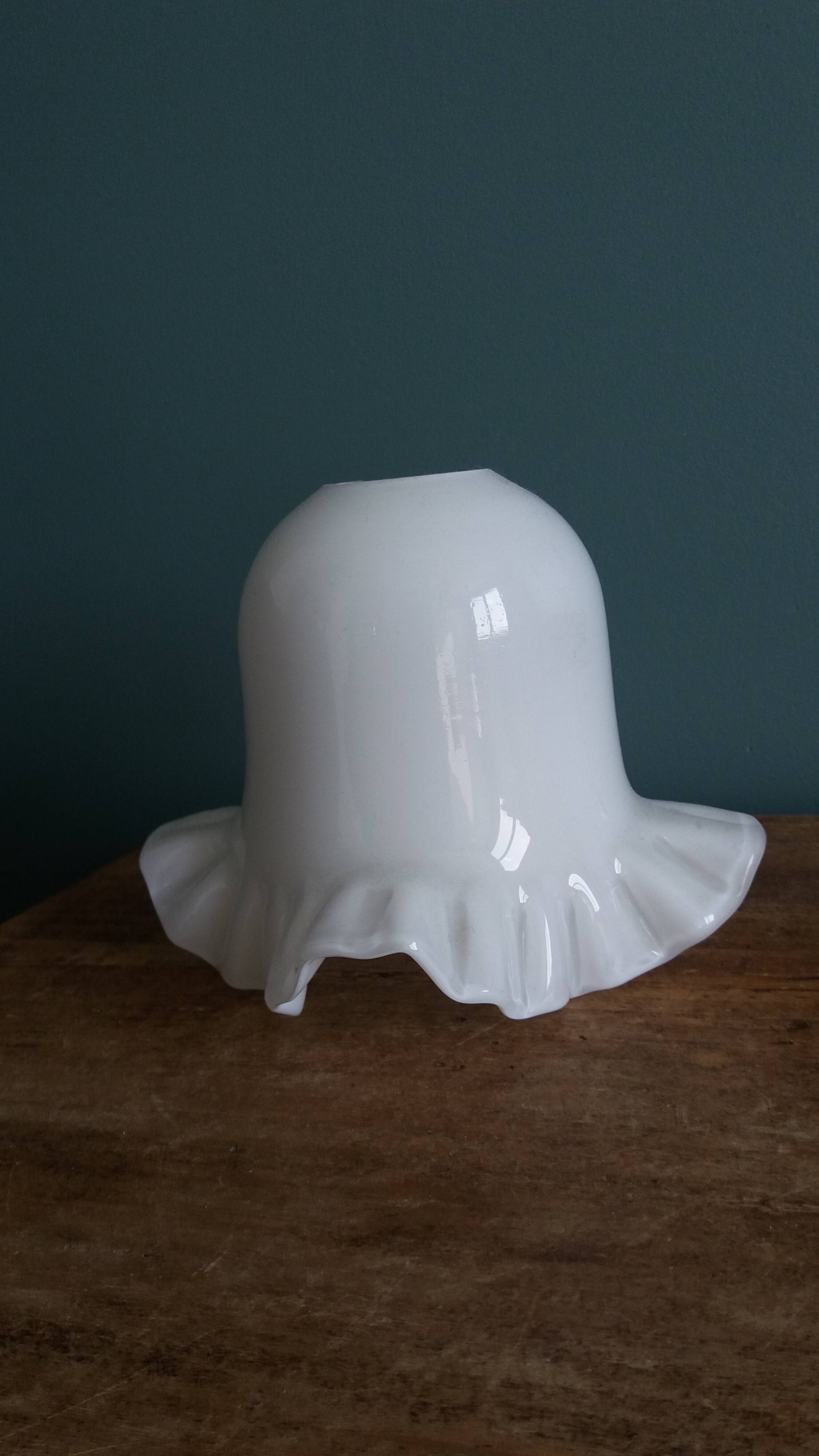 White opaline glass lampshade