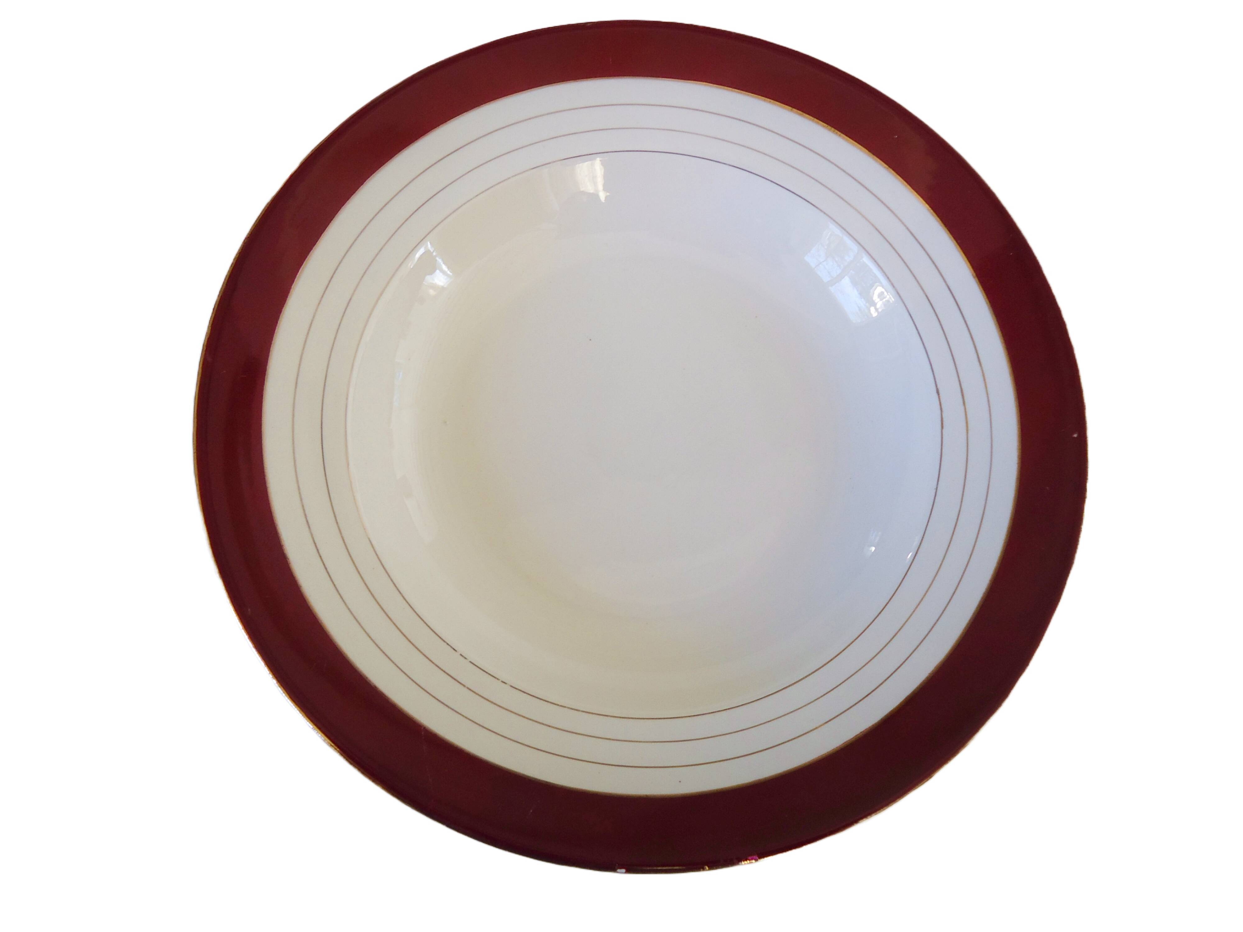 Assiettes creuses porcelaine opaque digoin sarreguemines modèle pasteur