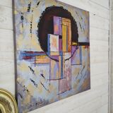 Abstract oil painting on canvas