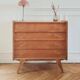 Commode rénovée de style scandinave, années 50-60