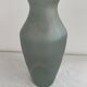 Large glass vase, Trait d'Union, gray-green tones, sandblasted vase decoration, elegant and chic