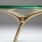 Table basse Hollywood Regency en Bronze par Kouloufi  1970