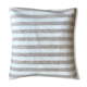 Beige striped cotton cushion ☐ 40 cm