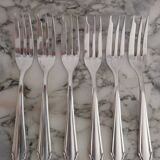 Silver metal dessert forks