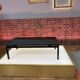 Coffee table Pierre Vandel glass and aluminum black circa 1970