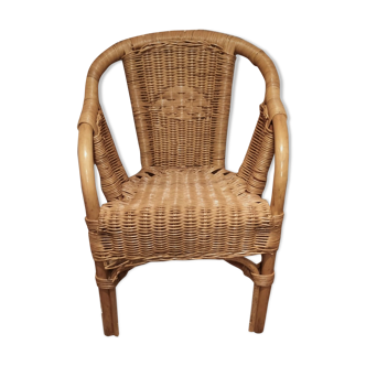 Vintage wicker and rattan chair