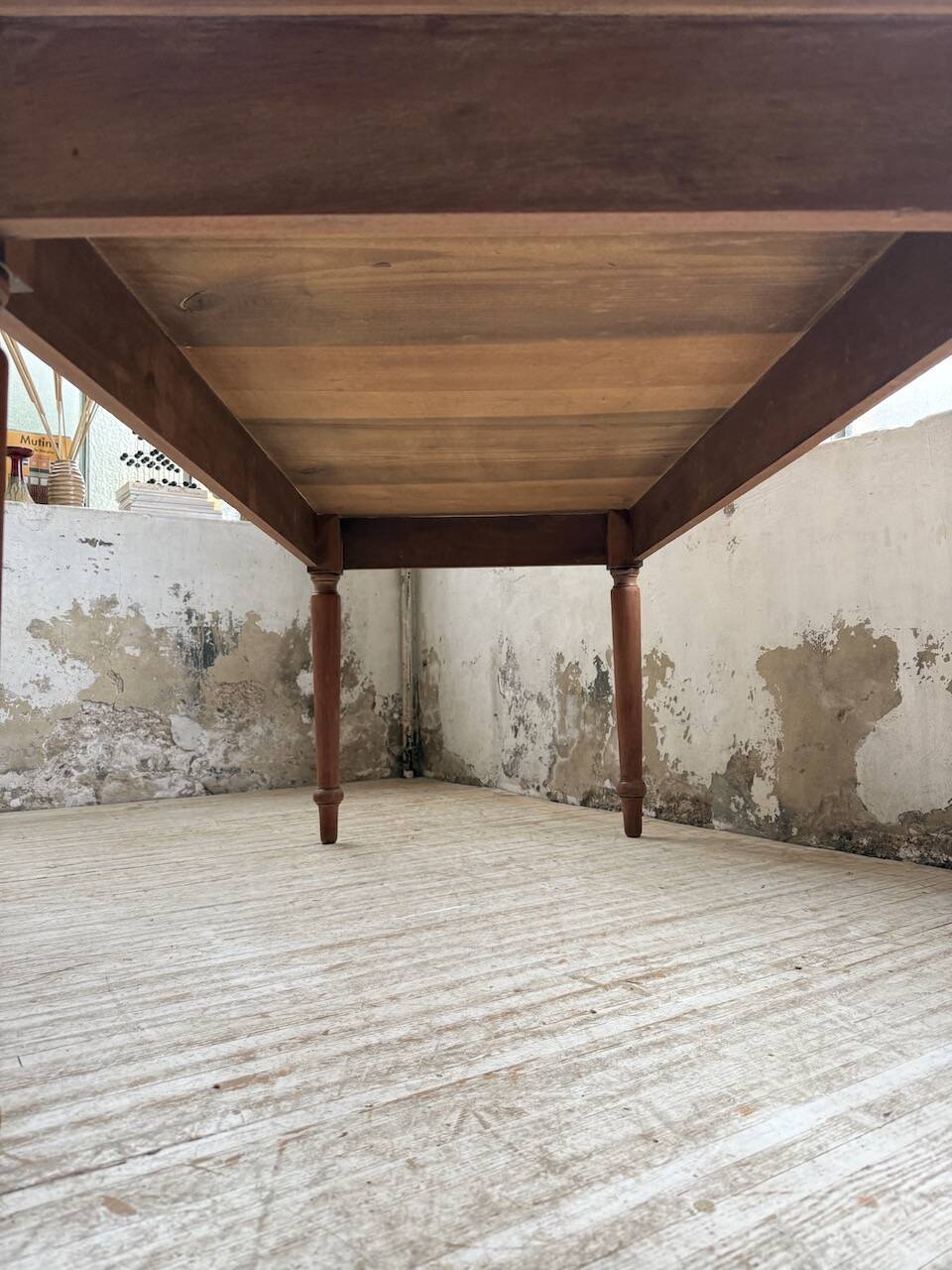 Turned leg cherry table 160cm