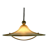 large cristallux hustadt adlustable PENDANT LAMP acrylic and brass