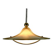 large cristallux hustadt adlustable PENDANT LAMP acrylic and brass