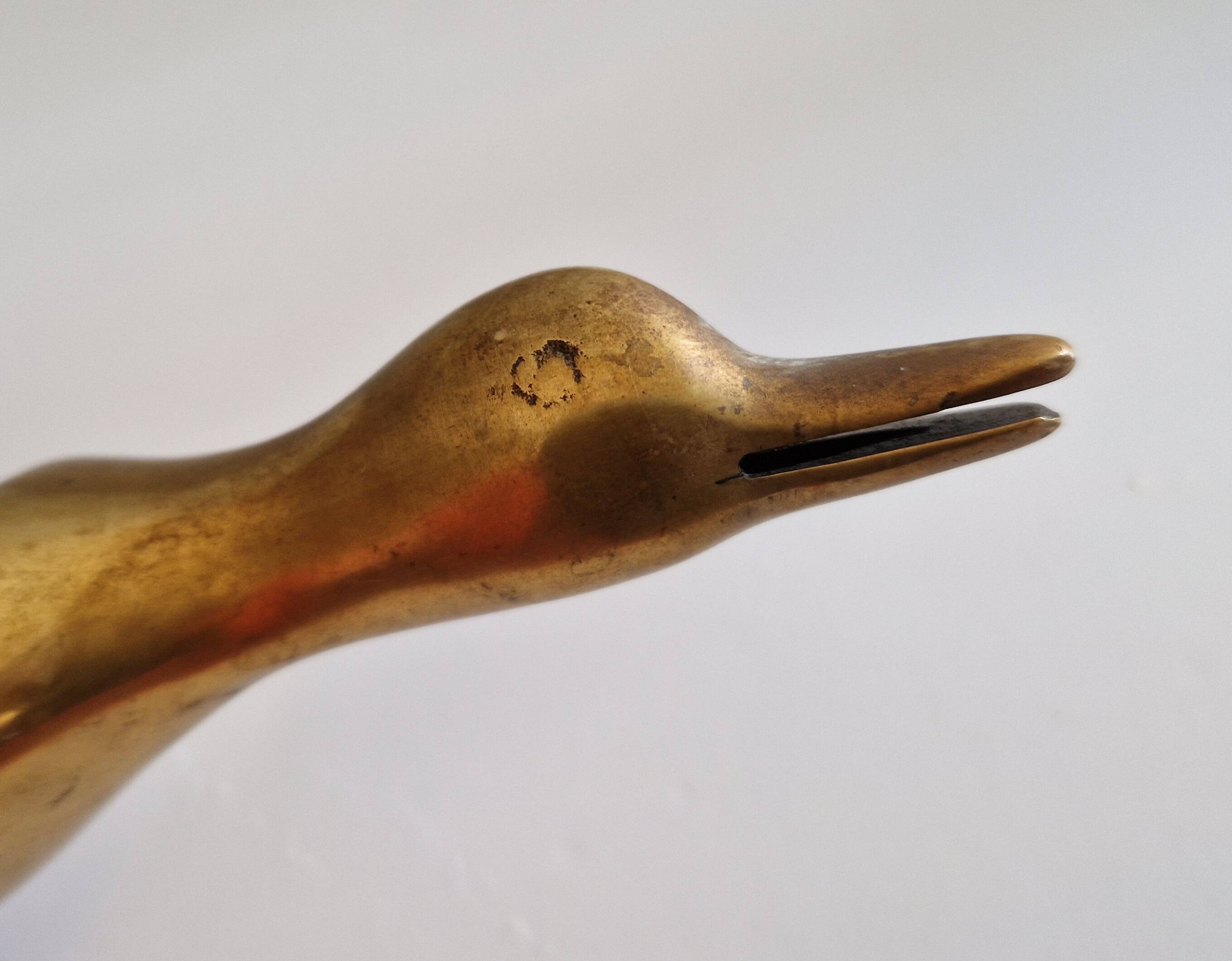 Sculptural ashtray in solid brass, France, 1970.