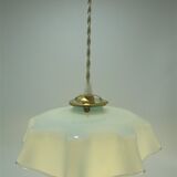 Blue opaline hanging lamp