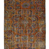 Tapis Oushak Vintage – Couleurs Vibrantes & Motifs Dynamiques, 160 x 277 cm