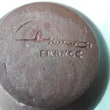 Signed stoneware tealight candle holder