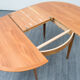 Round dining table, vintage, with extensions