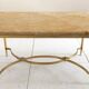 Table basse marbre et métal doré