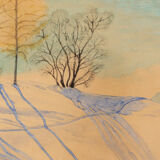 Winter scenery, Aquarelle on Paper, 51 x 40 cm