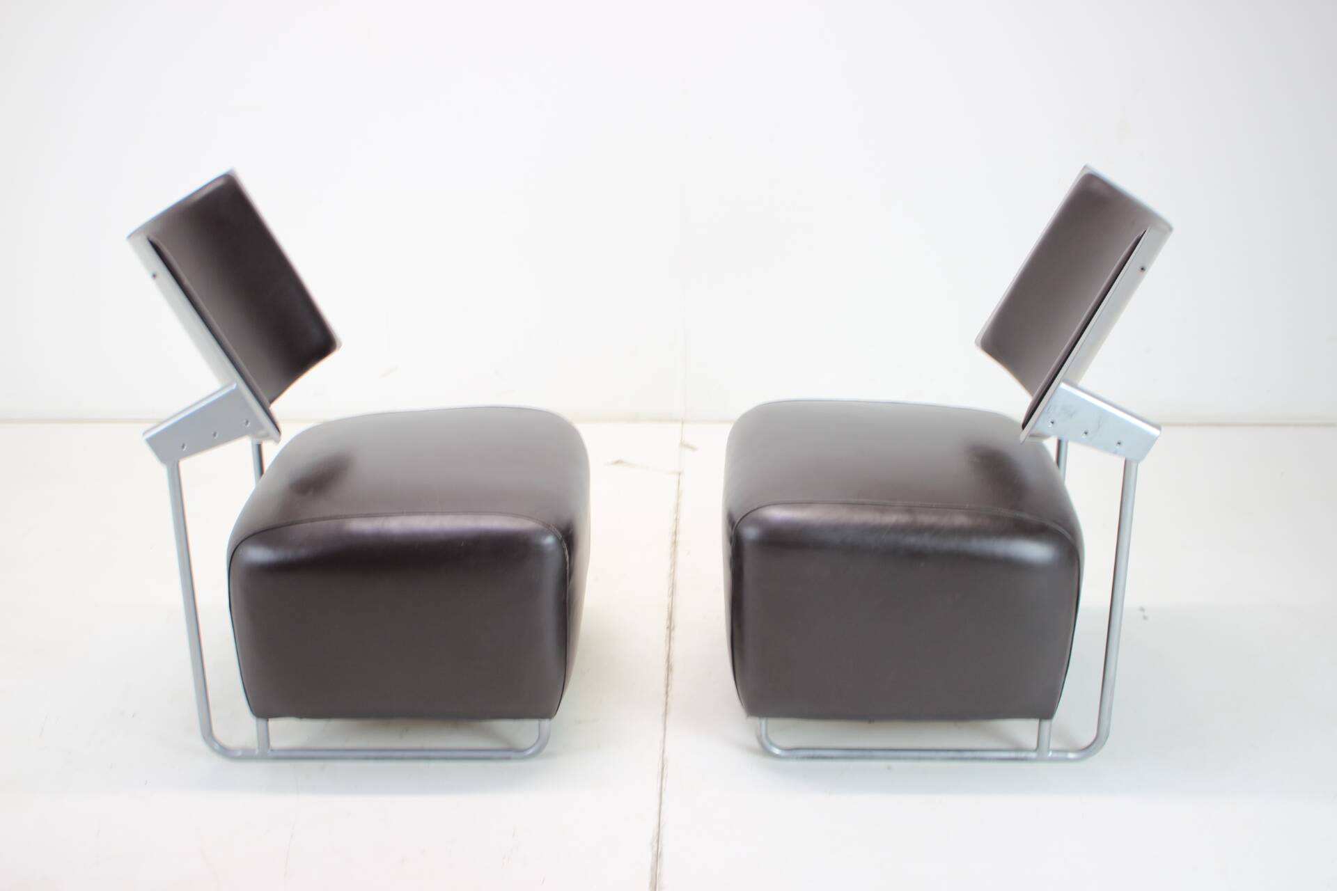 Leather Armchairs "Oskar" by Harri Korho for Inno, 1990s