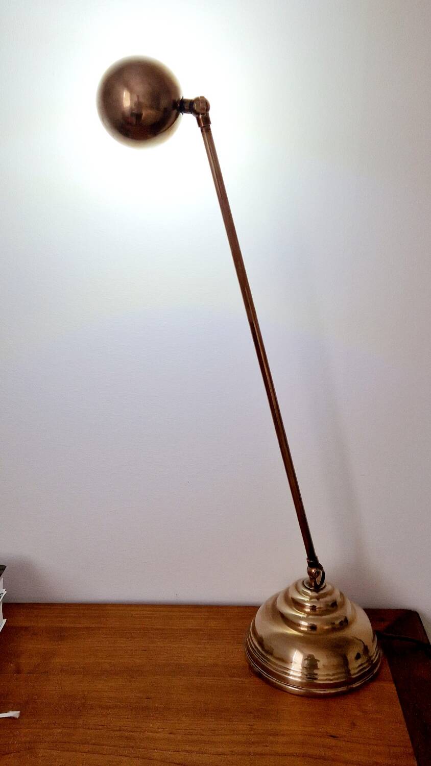 80s brass desk lamp