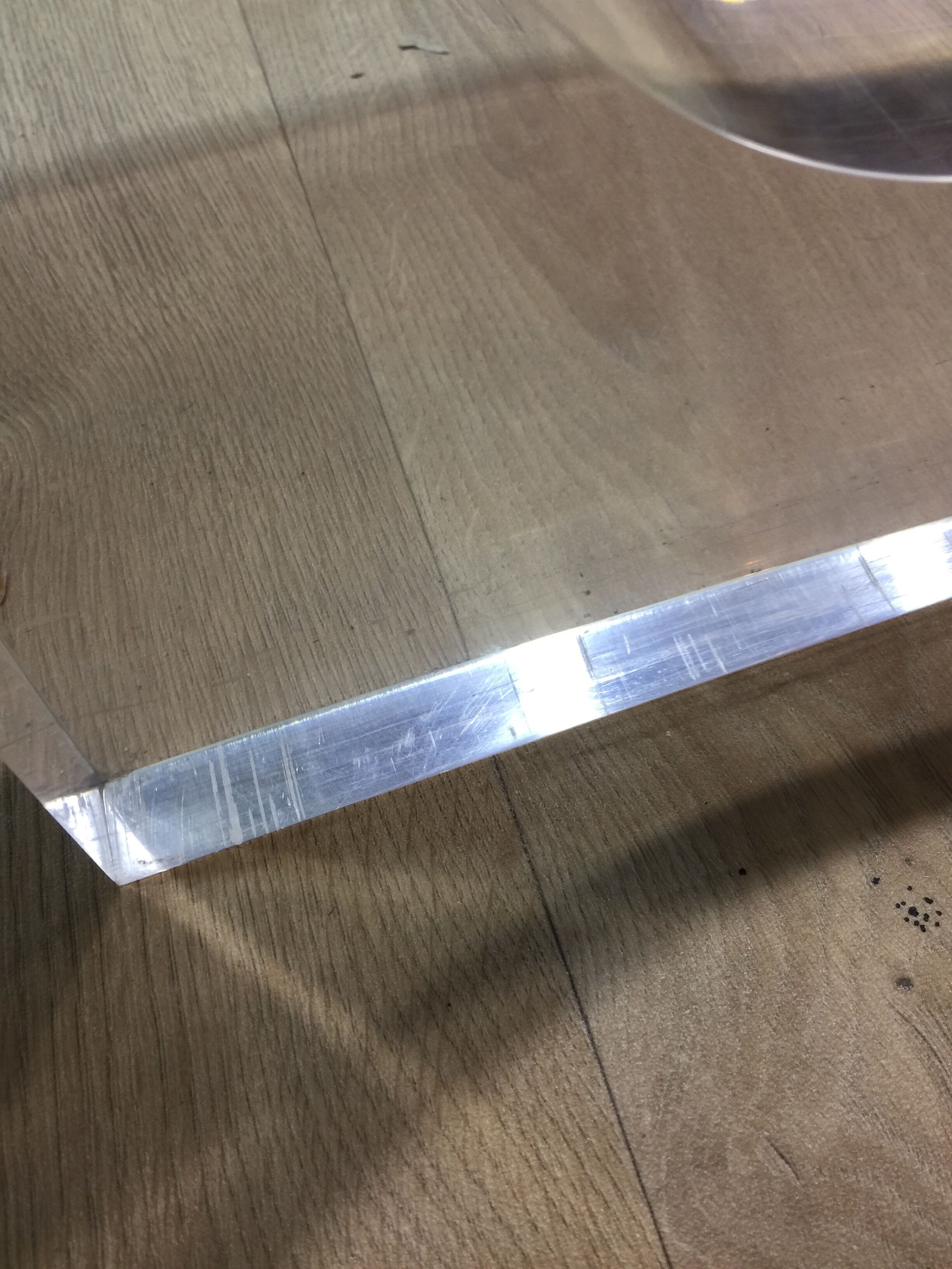 Michel Dumas Plexiglas coffee table circa 1970