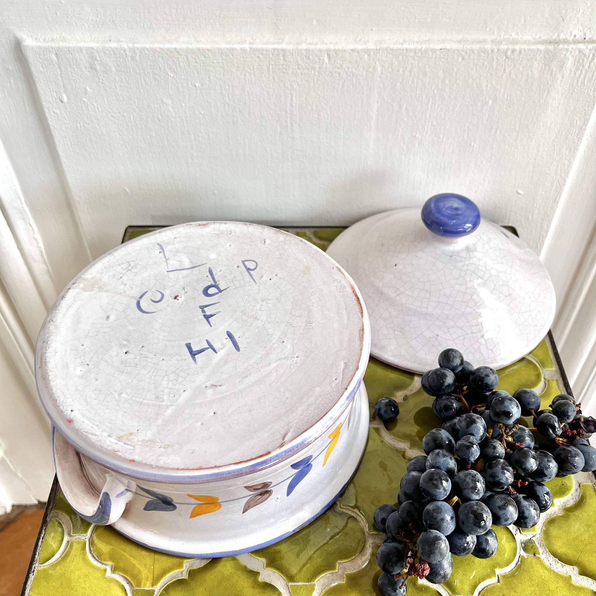Old vegetable soup tureen