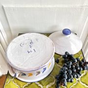 Old vegetable soup tureen
