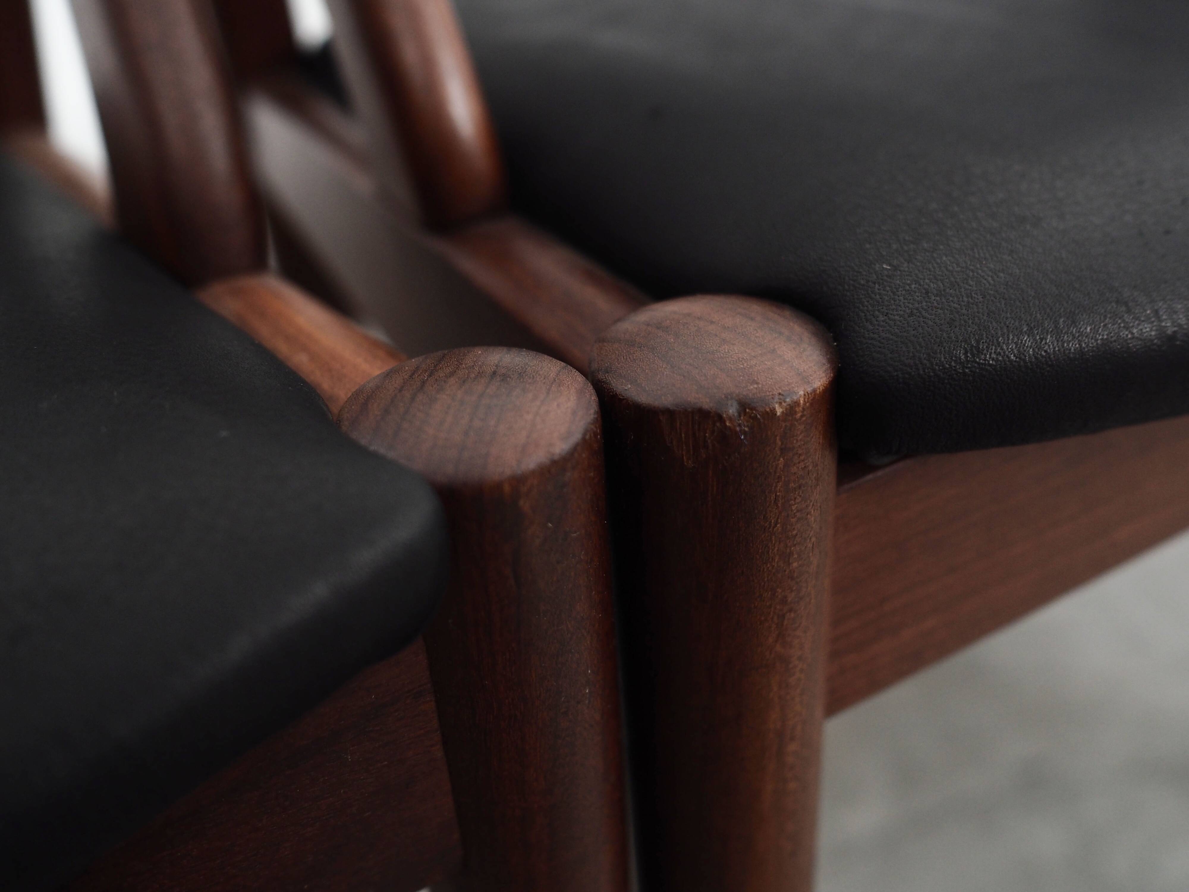 Set of four teak chairs, Danish design, 1970s, designer: Kai Kristiansen