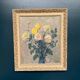 Original Swedish Oil on Panel – “Chrysanthemums” by Max Hellberg – Signed – Vintage & Framed – 68 × 58 cm (26.8" × 22.8")