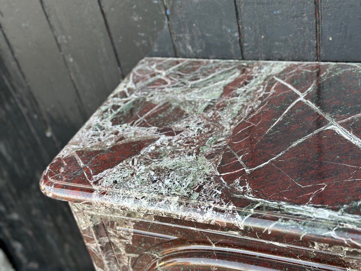 Louis XIV style fireplace in Levanto marble circa 1880