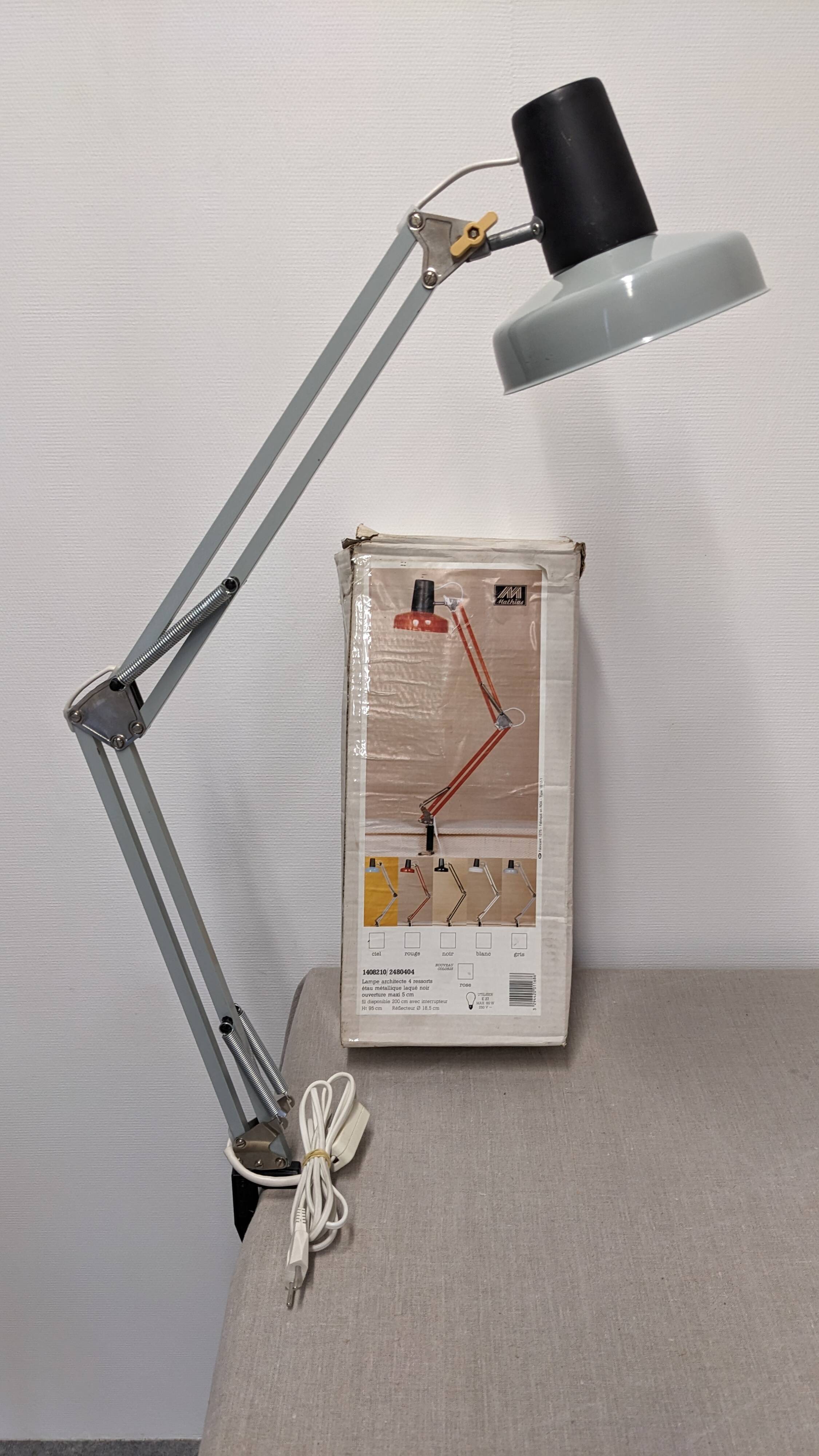 Lampe d'architecte ou de bureau articulée par Mathias, France vers 1970
