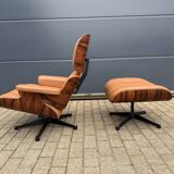 Vitra Eames Lounge Chair XL + Ottoman, Cognac leather & Santos Rosewood