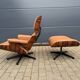 Vitra Eames Lounge Chair XL + Ottoman, Cognac leather & Santos Rosewood
