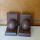 Paire de serres livre les boules en bois Art Déco