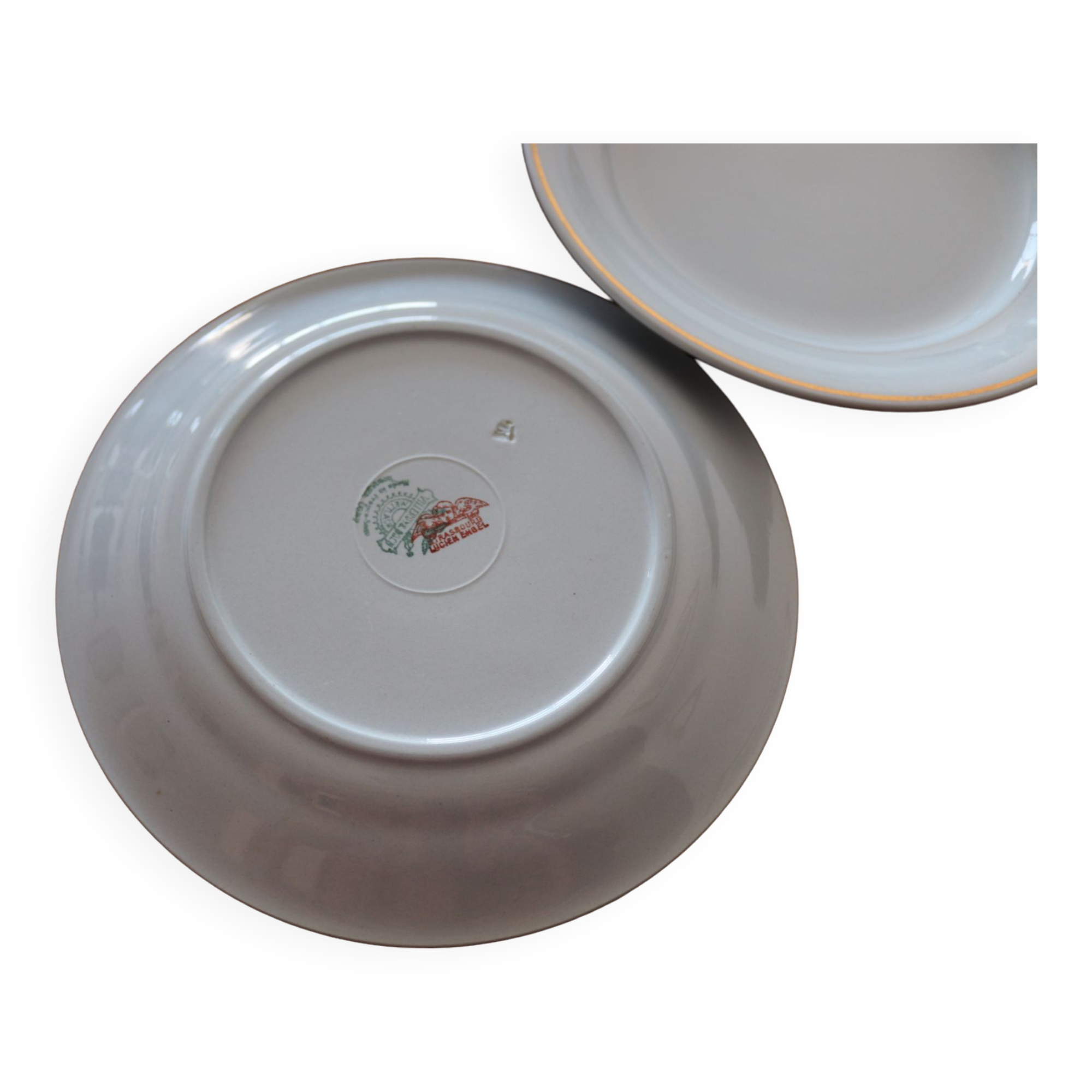 Set of 6 flat plates Villeroy and Boch Mettlach, Lucien Engel