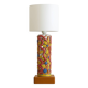 Openwork ceramic lamp base with Garden of Eden decor