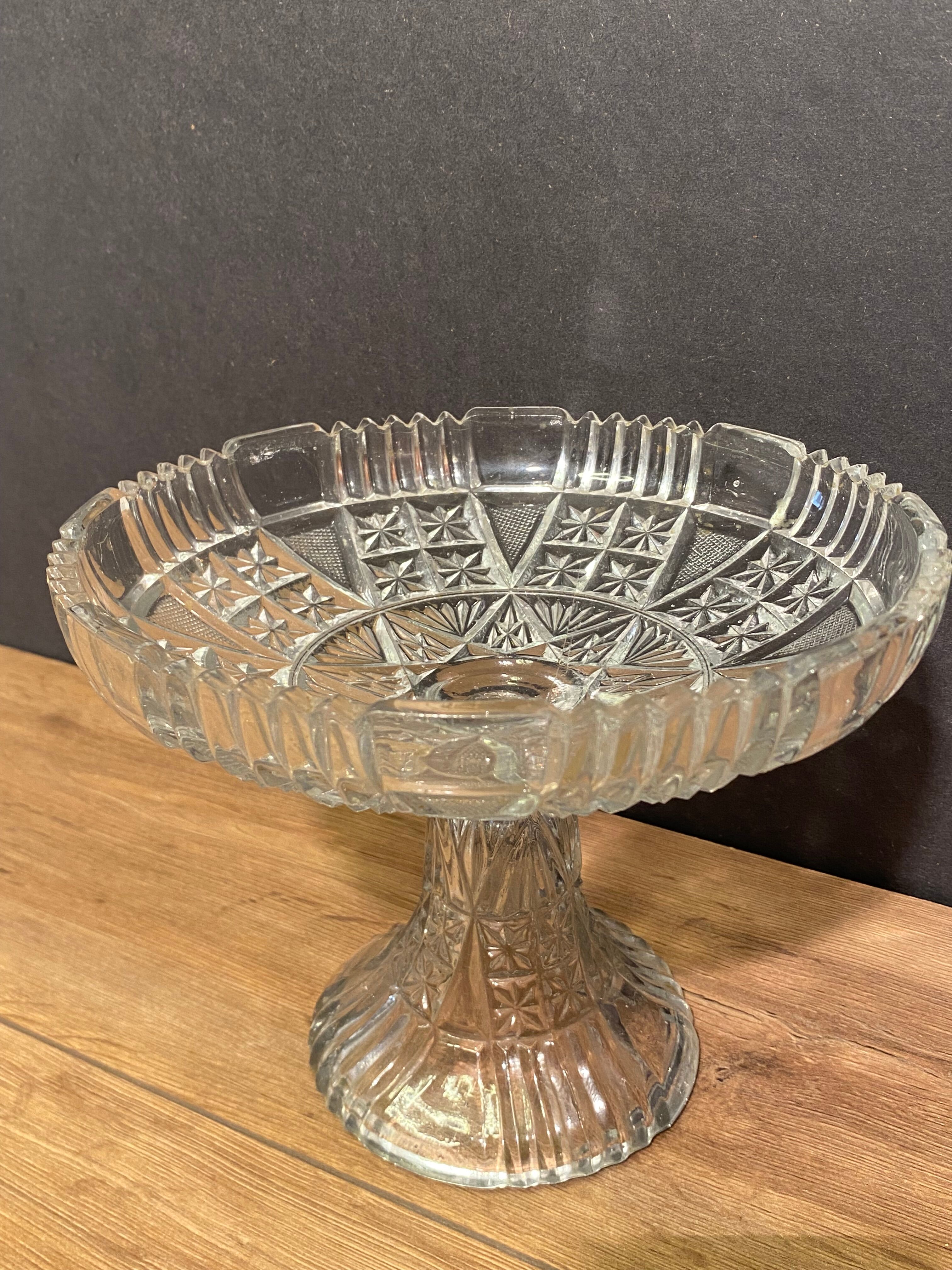 Large crystal cup marked Vallerysthal