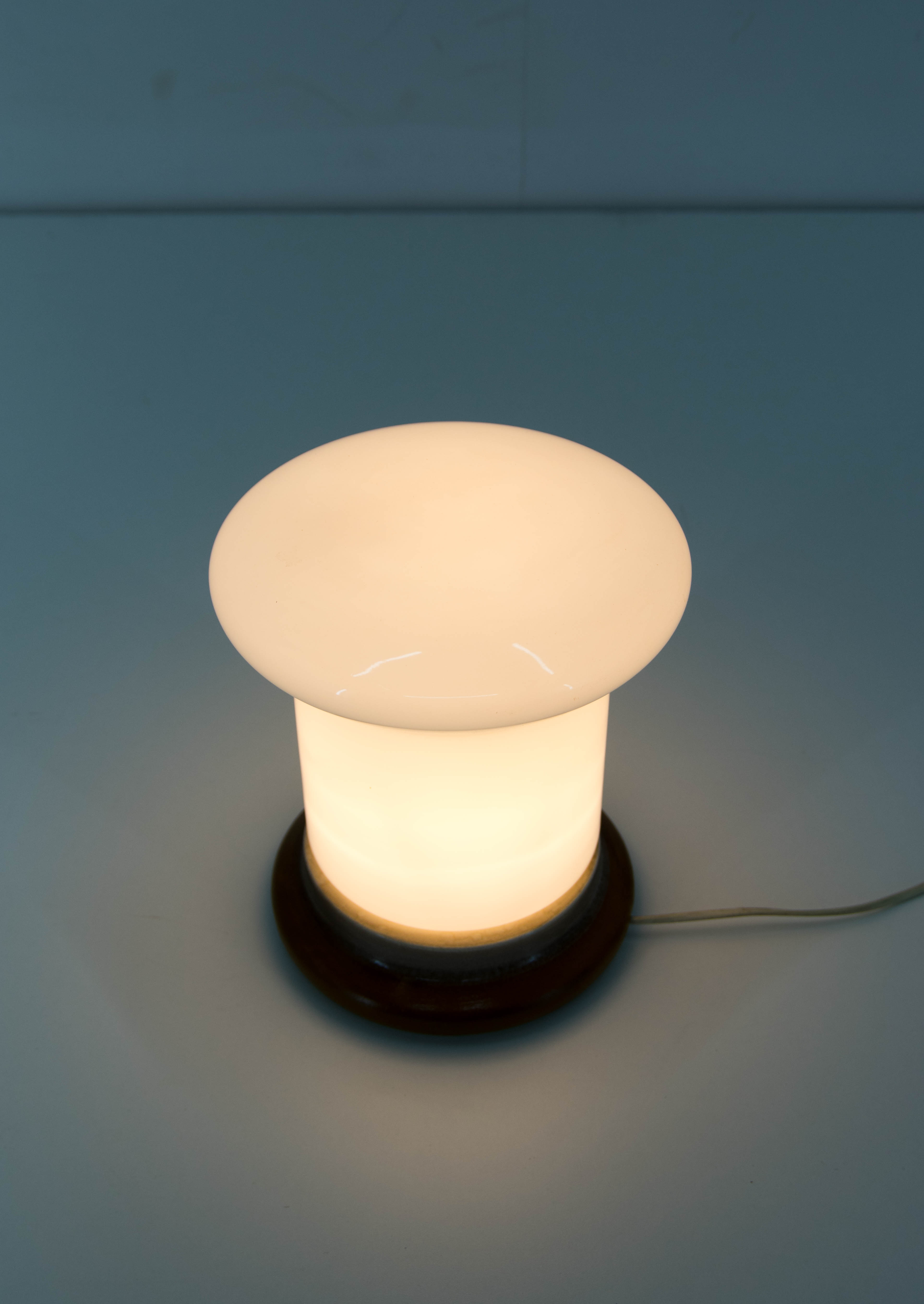 Glass and Ceramic Table Lamp 1960s