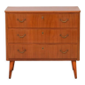 Vintage chest of drawers with gold handles