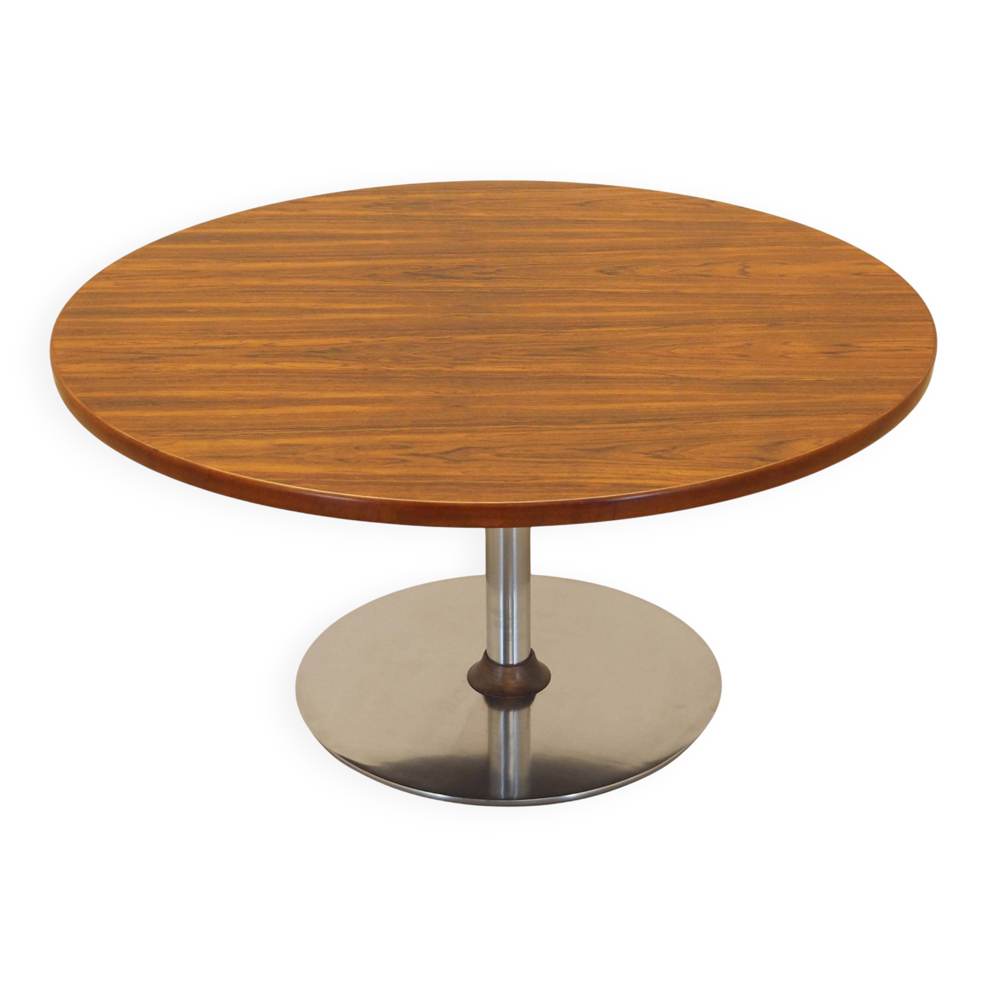 Round rosewood coffee table, Danish design, 1970s, made in Denmark