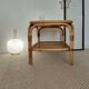 Vintage rattan coffee table from the 70s - organic lines, Riviera spirit.