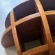 Bibliotheque étagere demi sphère bois massif teinté palissandre, design 70