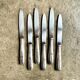 6 Art Deco knives in silver metal