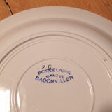 Suite of 12 hollow plates Badonviller