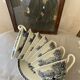 7 tea cups and 7 sub-cups in Wedgwood porcelain model "Lugano"