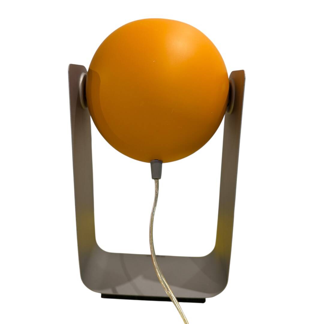 Pair of Space Age eyeball orange lamps by Massive Belgium