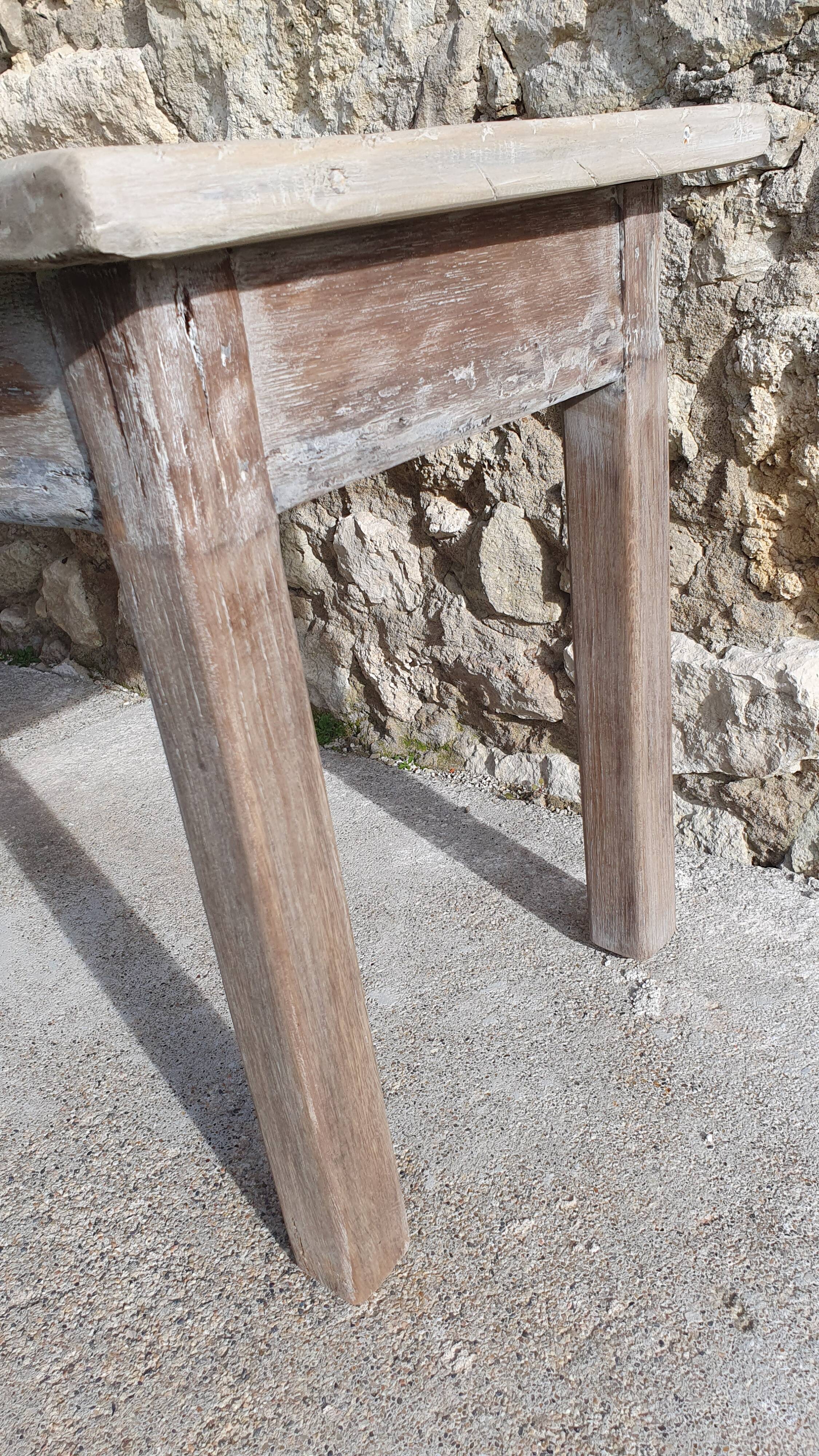 Bench, wooden banquette