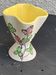 Vintage painted pink enamelled ceramic vase 1960