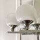 Lustre space age , design italien , chrome et verre