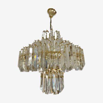 Venini chandelier murano iridescent glass